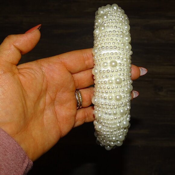 Ivory Pearl headband - Picture 2 of 3
